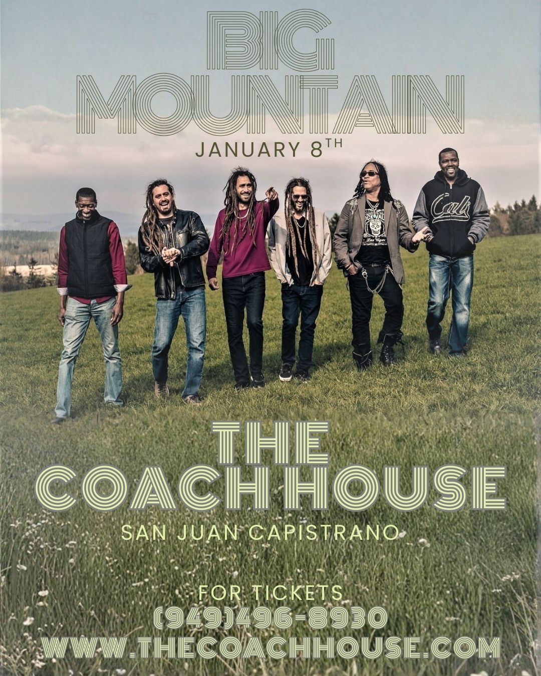 Big Mountain peforms at The Coach House on Thursday, January 8